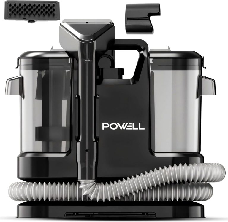 Powell SpotCleaner304, nettoyeur shampouineuse 450W, aspirateur portable pour tapis canapes matelas et moquette, reservoir 1,8L, injecteur pour canape tissu et voiture