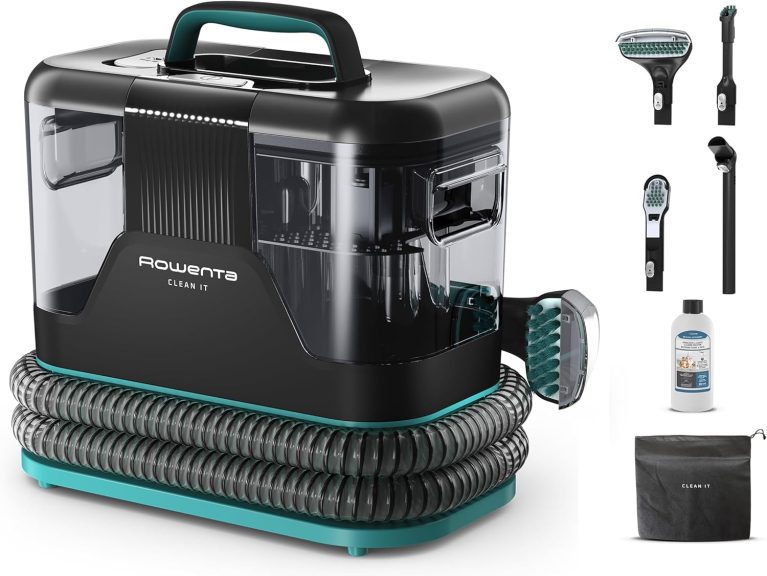 Rowenta Clean It Animal, shampouineuse detacheur de taches, nettoyage tapis et tissus par pulverisation frottement et aspiration, elimine les taches d'animaux