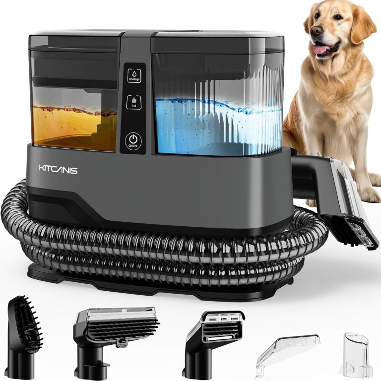 Kitcanis Nettoyeur Canapé Tissu 17000Pa, 600W, Shampouineuse avec 4 Buses et Fonction d'Auto-Nettoyage